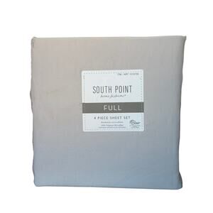 South Point Home Fashions Full Polyester Microfiber Sheet Set Gray Solid 4pc